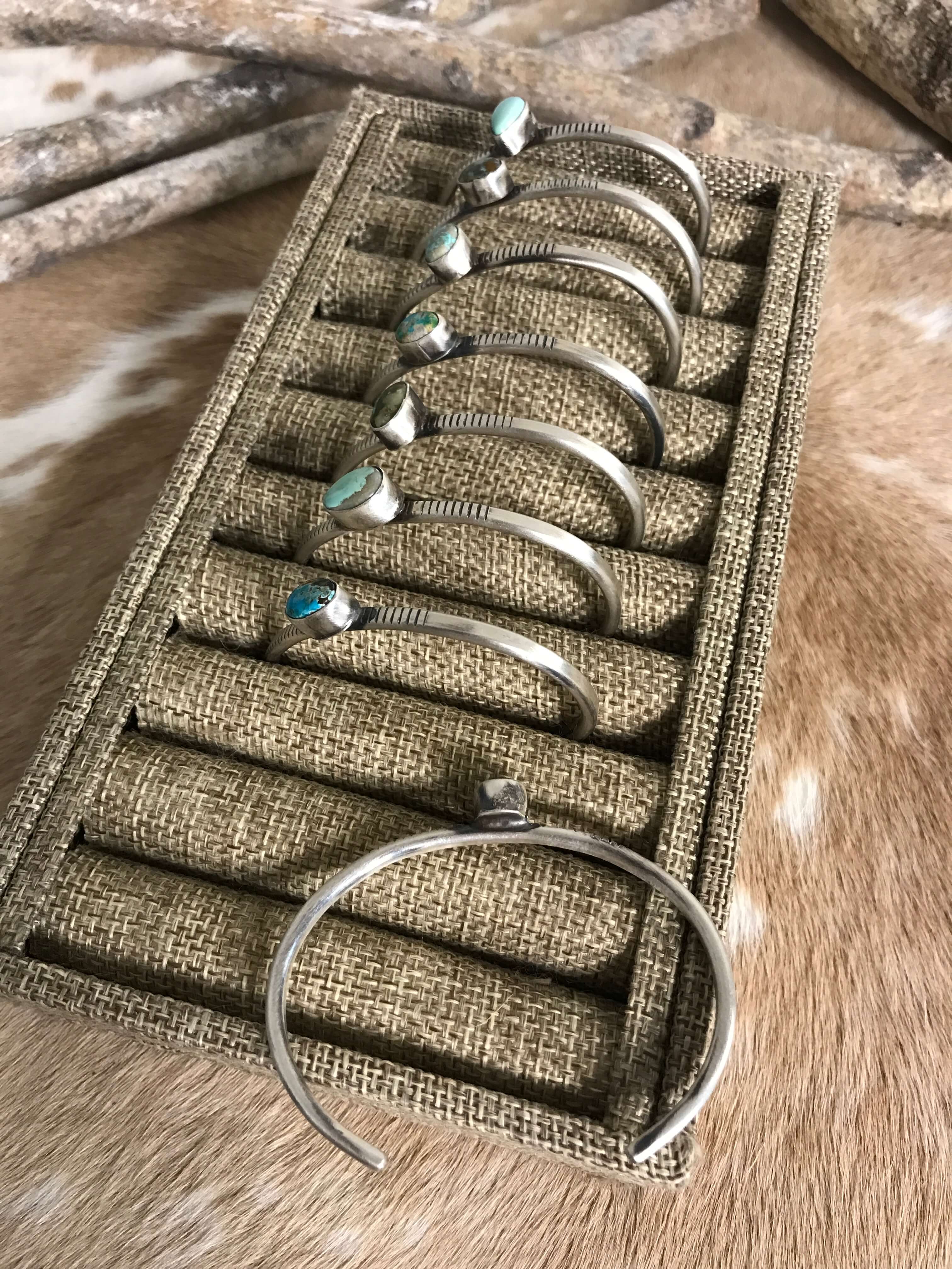 The Gladstone Cuffs-Bracelets & Cuffs-Calli Co., Turquoise and Silver Jewelry, Native American Handmade, Zuni Tribe, Navajo Tribe, Brock Texas