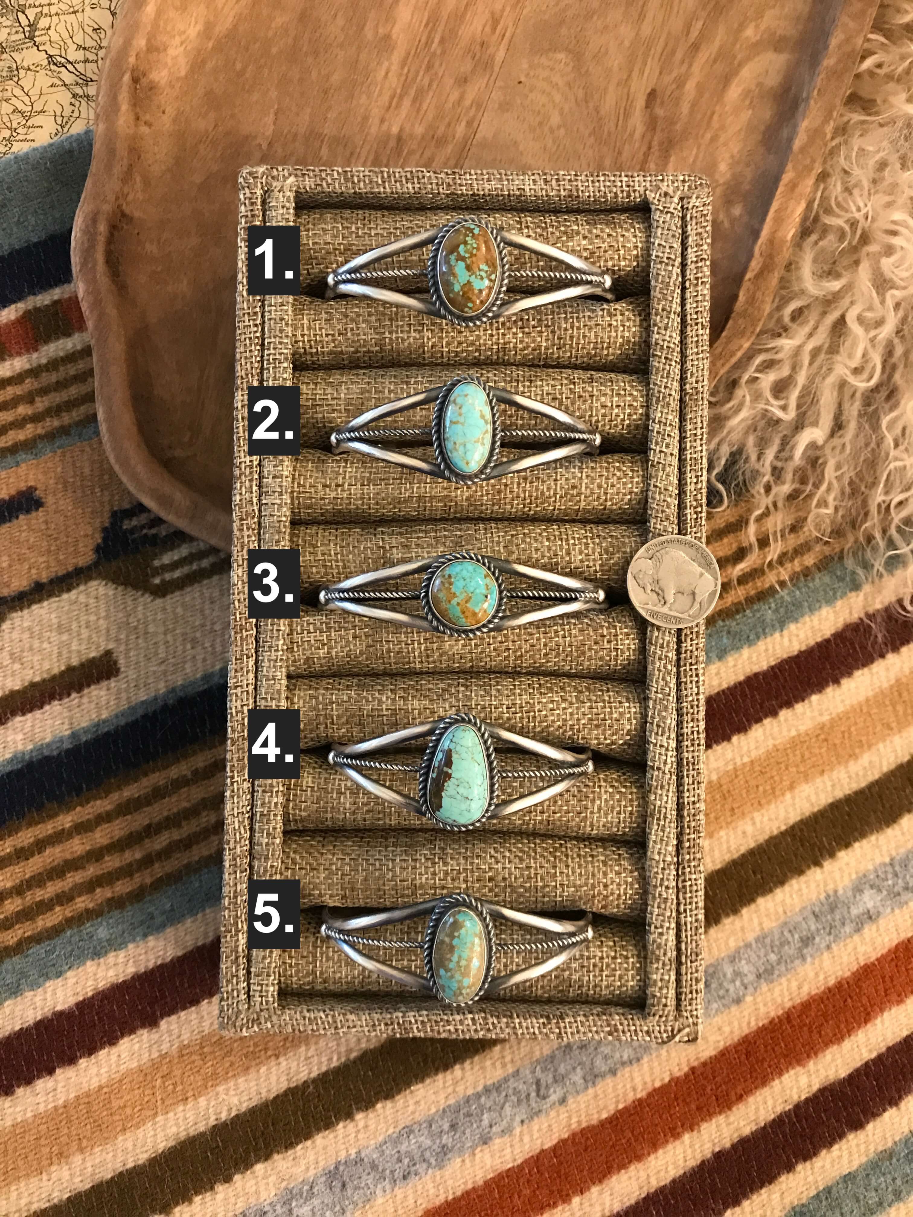 The Ward Turquoise Cuffs-Bracelets & Cuffs-Calli Co., Turquoise and Silver Jewelry, Native American Handmade, Zuni Tribe, Navajo Tribe, Brock Texas