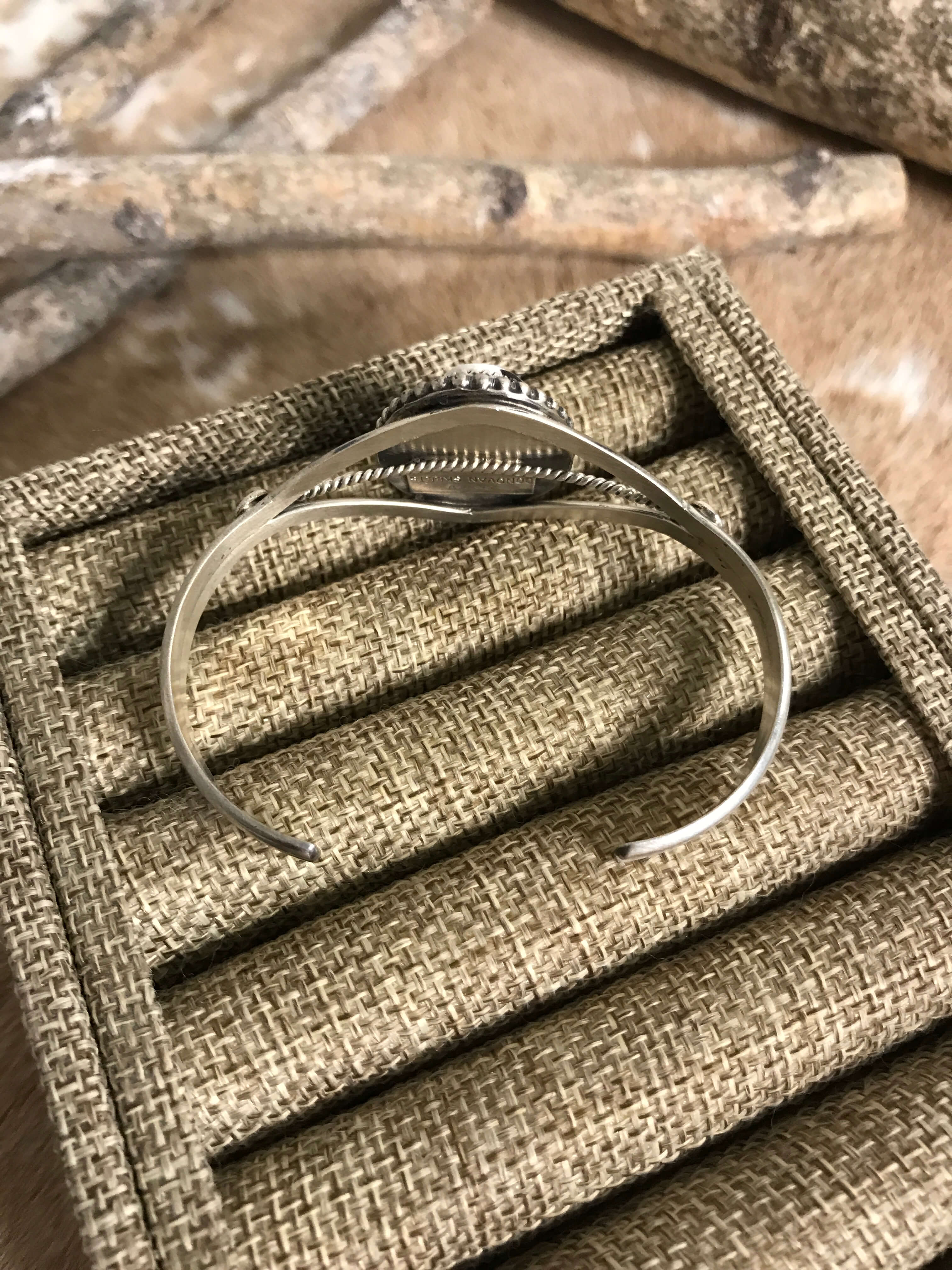 The Calvert Cuff, 1-Bracelets & Cuffs-Calli Co., Turquoise and Silver Jewelry, Native American Handmade, Zuni Tribe, Navajo Tribe, Brock Texas