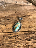 The Wilcox Turquoise Pendant, 1-Pendants-Calli Co., Turquoise and Silver Jewelry, Native American Handmade, Zuni Tribe, Navajo Tribe, Brock Texas