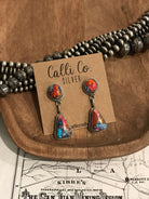 The Codesa Earrings-Earrings-Calli Co., Turquoise and Silver Jewelry, Native American Handmade, Zuni Tribe, Navajo Tribe, Brock Texas