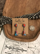 The Codesa Earrings-Earrings-Calli Co., Turquoise and Silver Jewelry, Native American Handmade, Zuni Tribe, Navajo Tribe, Brock Texas