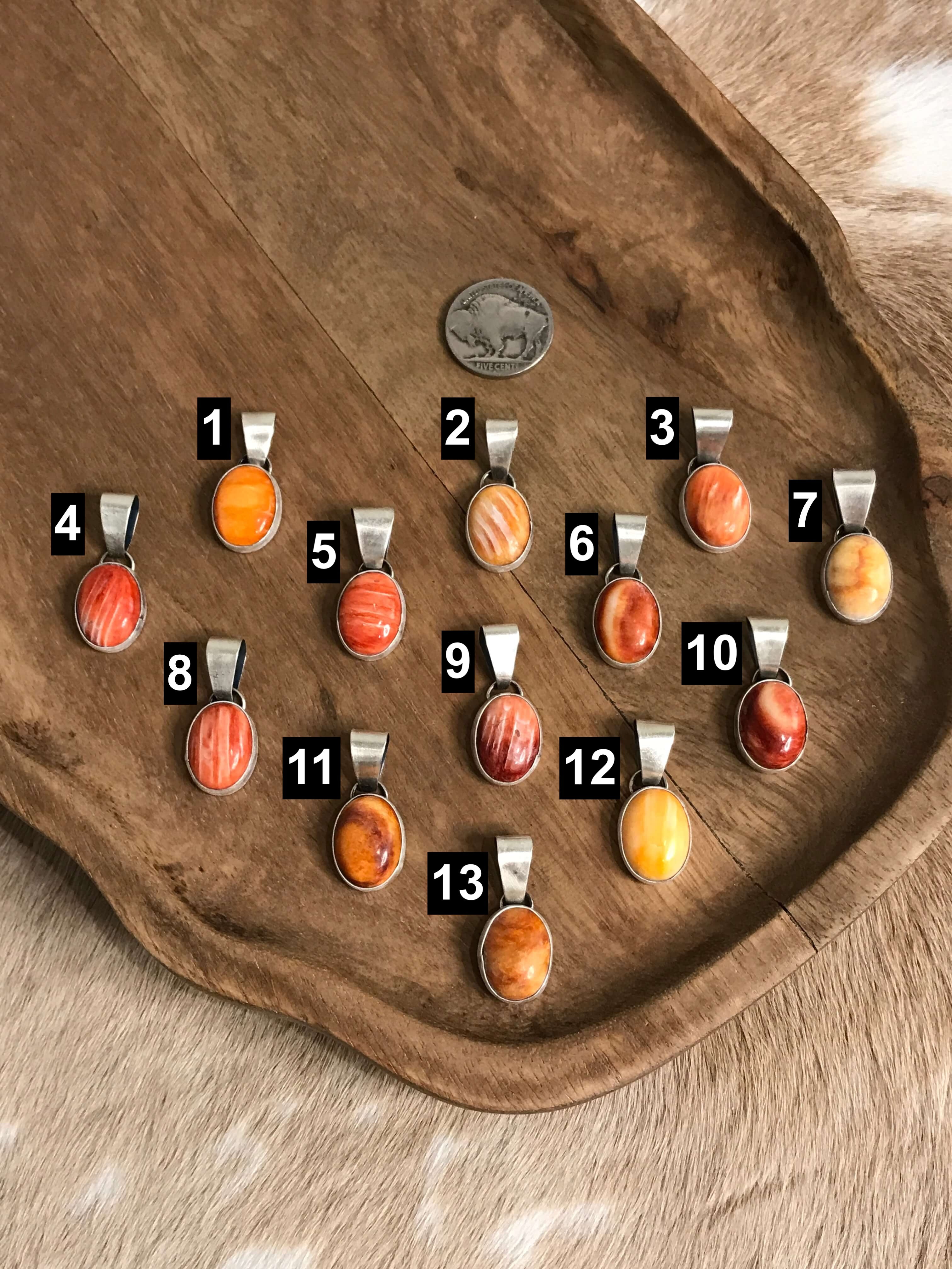 The Edmond Pendants in Spiny-Pendants-Calli Co., Turquoise and Silver Jewelry, Native American Handmade, Zuni Tribe, Navajo Tribe, Brock Texas