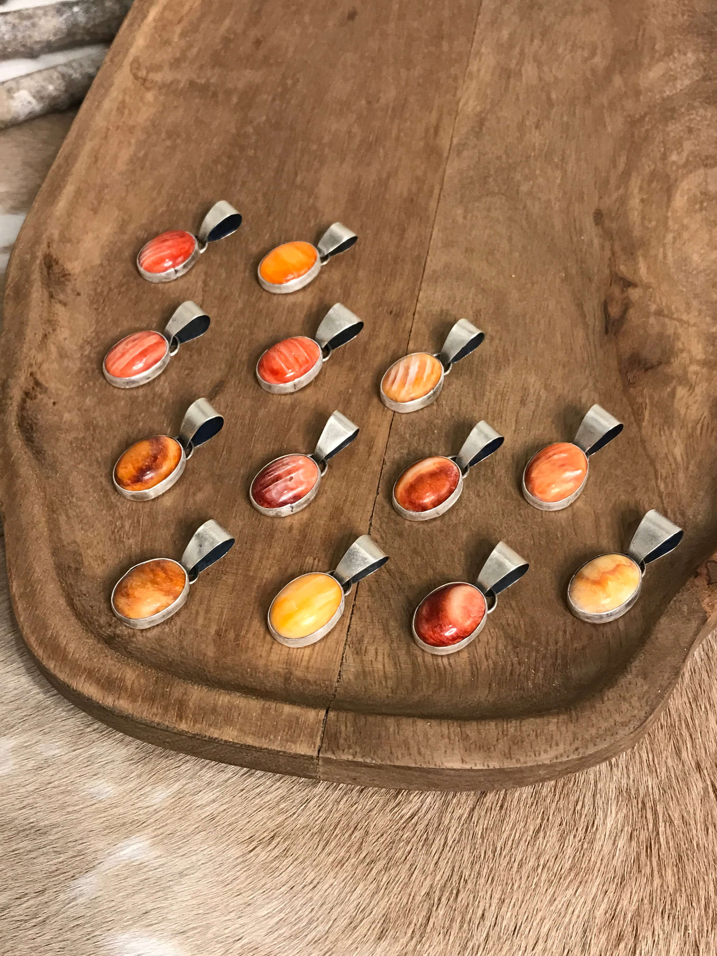 The Edmond Pendants in Spiny-Pendants-Calli Co., Turquoise and Silver Jewelry, Native American Handmade, Zuni Tribe, Navajo Tribe, Brock Texas