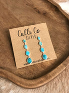 The Butler Turquoise Inlay Dangles, 1-Earrings-Calli Co., Turquoise and Silver Jewelry, Native American Handmade, Zuni Tribe, Navajo Tribe, Brock Texas