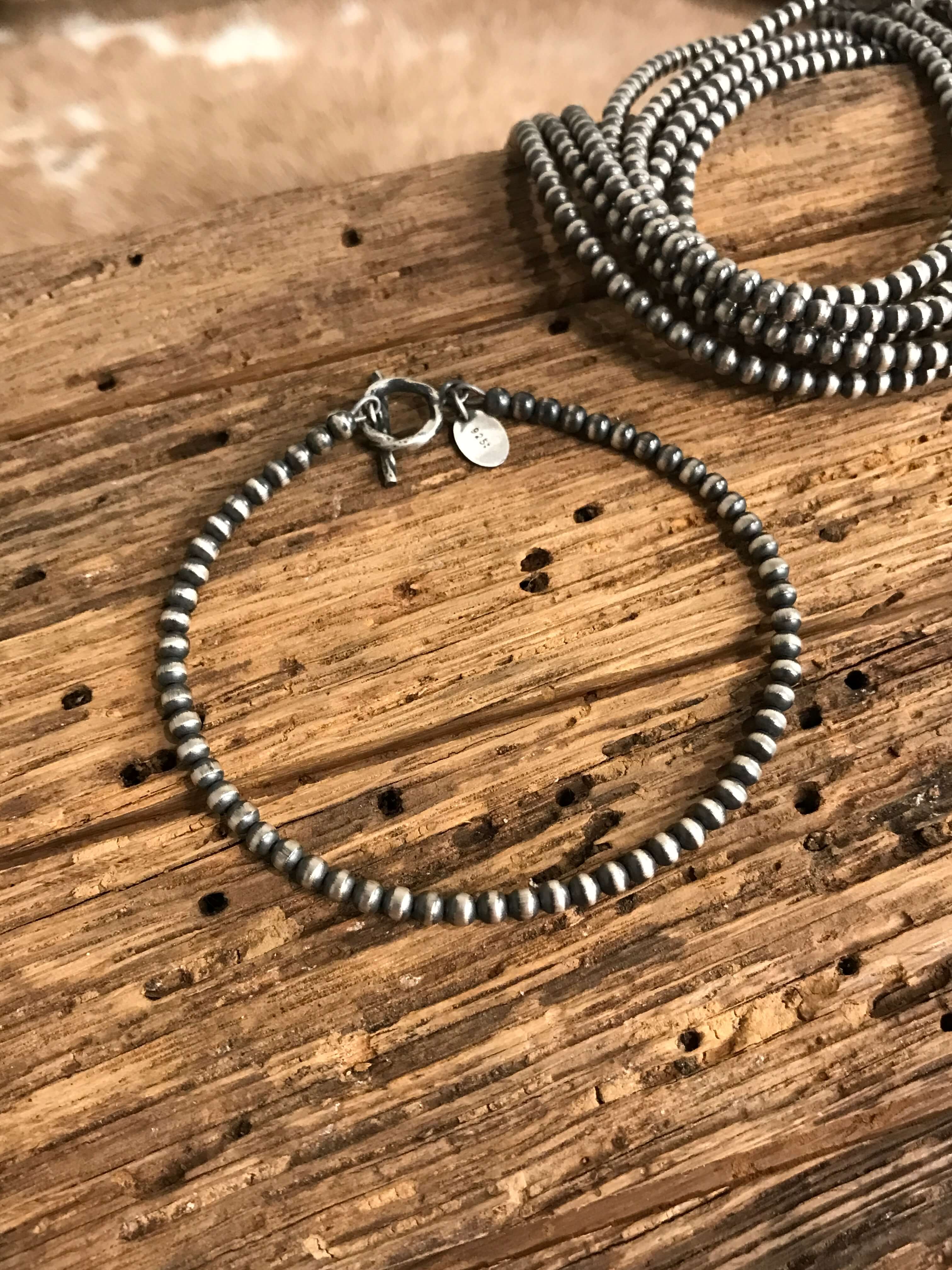 The 3mm Pearl Bracelet-Bracelets & Cuffs-Calli Co., Turquoise and Silver Jewelry, Native American Handmade, Zuni Tribe, Navajo Tribe, Brock Texas
