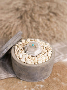 The Paris 14k and Turquoise Ring 4, Sz 8-Rings-Calli Co., Turquoise and Silver Jewelry, Native American Handmade, Zuni Tribe, Navajo Tribe, Brock Texas