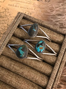 The Stilson Sierra Nevada Turquoise Cuffs-Bracelets & Cuffs-Calli Co., Turquoise and Silver Jewelry, Native American Handmade, Zuni Tribe, Navajo Tribe, Brock Texas