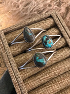 The Stilson Sierra Nevada Turquoise Cuffs-Bracelets & Cuffs-Calli Co., Turquoise and Silver Jewelry, Native American Handmade, Zuni Tribe, Navajo Tribe, Brock Texas