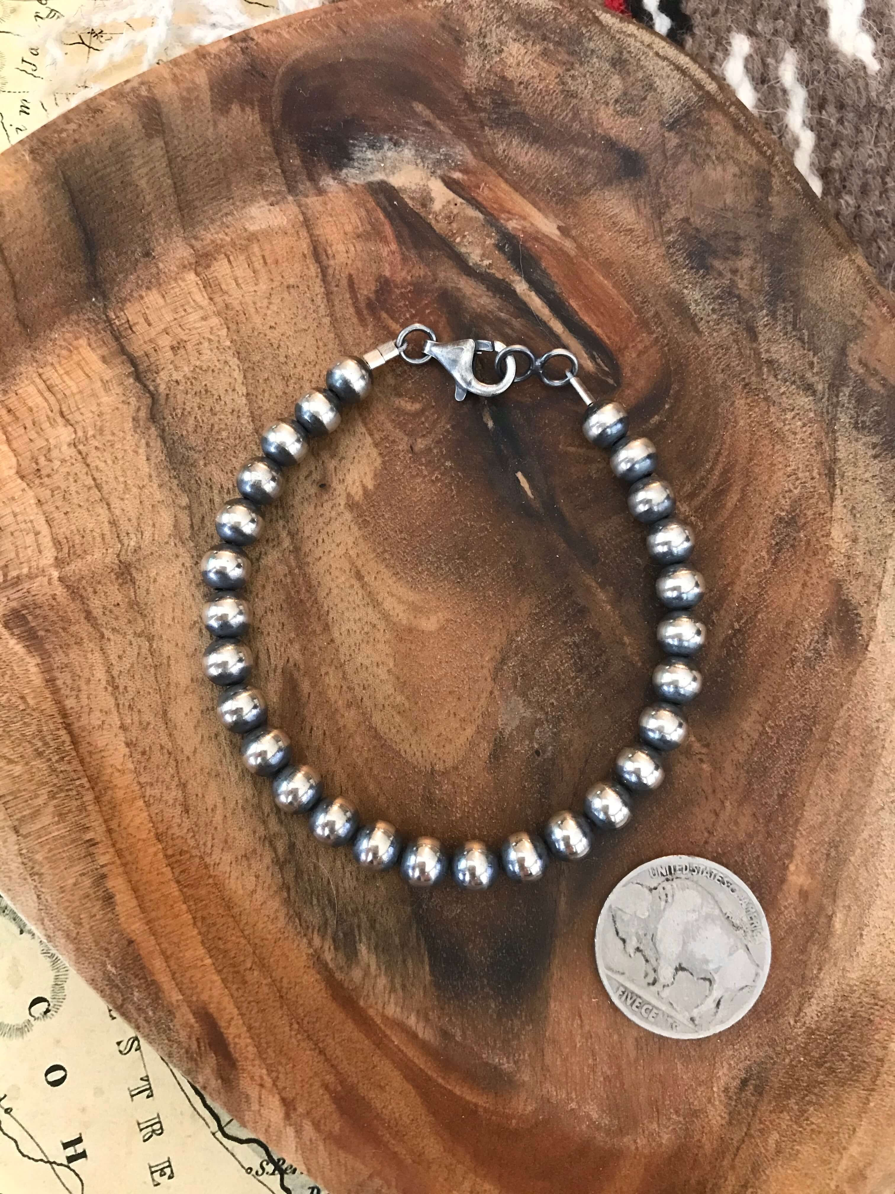 The Macon 6mm Pearl Bracelet – Calli Co. Silver