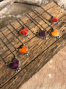 The Bronson Heart Necklaces-Necklaces-Calli Co., Turquoise and Silver Jewelry, Native American Handmade, Zuni Tribe, Navajo Tribe, Brock Texas