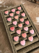 The Raleigh Adjustable Heart Rings-Rings-Calli Co., Turquoise and Silver Jewelry, Native American Handmade, Zuni Tribe, Navajo Tribe, Brock Texas