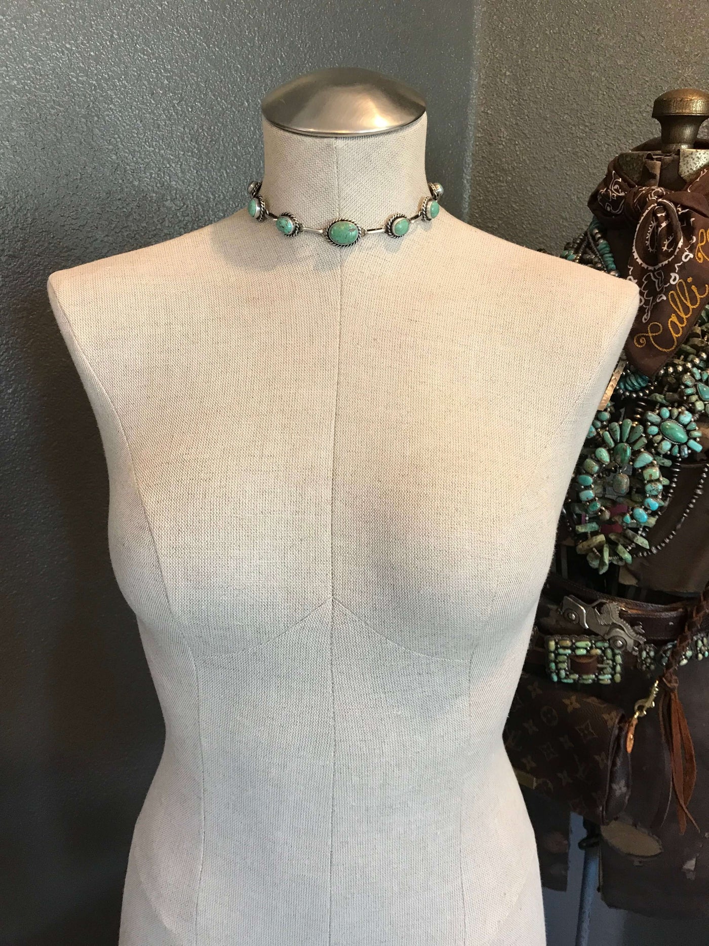 The Lulu Necklace, 12-Necklaces-Calli Co., Turquoise and Silver Jewelry, Native American Handmade, Zuni Tribe, Navajo Tribe, Brock Texas