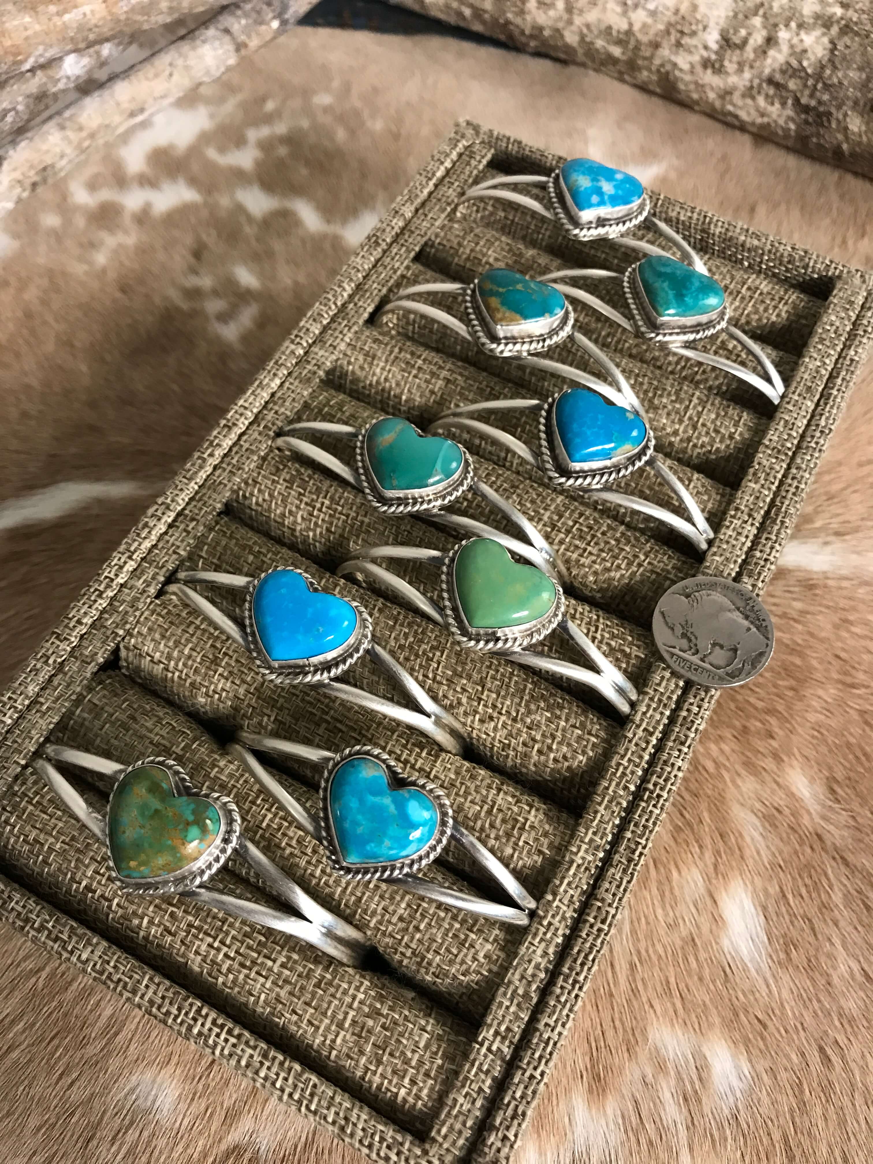 The Livy Heart Cuffs – Calli Co. Silver