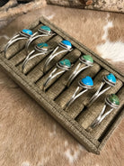 The Livy Heart Cuffs-Bracelets & Cuffs-Calli Co., Turquoise and Silver Jewelry, Native American Handmade, Zuni Tribe, Navajo Tribe, Brock Texas