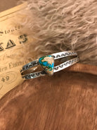 The Fresno Turquoise Cuff, 4-Bracelets & Cuffs-Calli Co., Turquoise and Silver Jewelry, Native American Handmade, Zuni Tribe, Navajo Tribe, Brock Texas