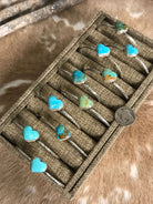 The Campo Heart Cuffs-Bracelets & Cuffs-Calli Co., Turquoise and Silver Jewelry, Native American Handmade, Zuni Tribe, Navajo Tribe, Brock Texas