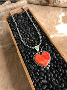 The Zillah Heart Pendants in Spiny-Pendants-Calli Co., Turquoise and Silver Jewelry, Native American Handmade, Zuni Tribe, Navajo Tribe, Brock Texas