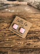 The Pink Conch Studs, 1-Earrings-Calli Co., Turquoise and Silver Jewelry, Native American Handmade, Zuni Tribe, Navajo Tribe, Brock Texas