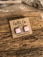 The Pink Conch Studs, 3-Earrings-Calli Co., Turquoise and Silver Jewelry, Native American Handmade, Zuni Tribe, Navajo Tribe, Brock Texas