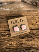 The Pink Conch Studs, 6-Earrings-Calli Co., Turquoise and Silver Jewelry, Native American Handmade, Zuni Tribe, Navajo Tribe, Brock Texas