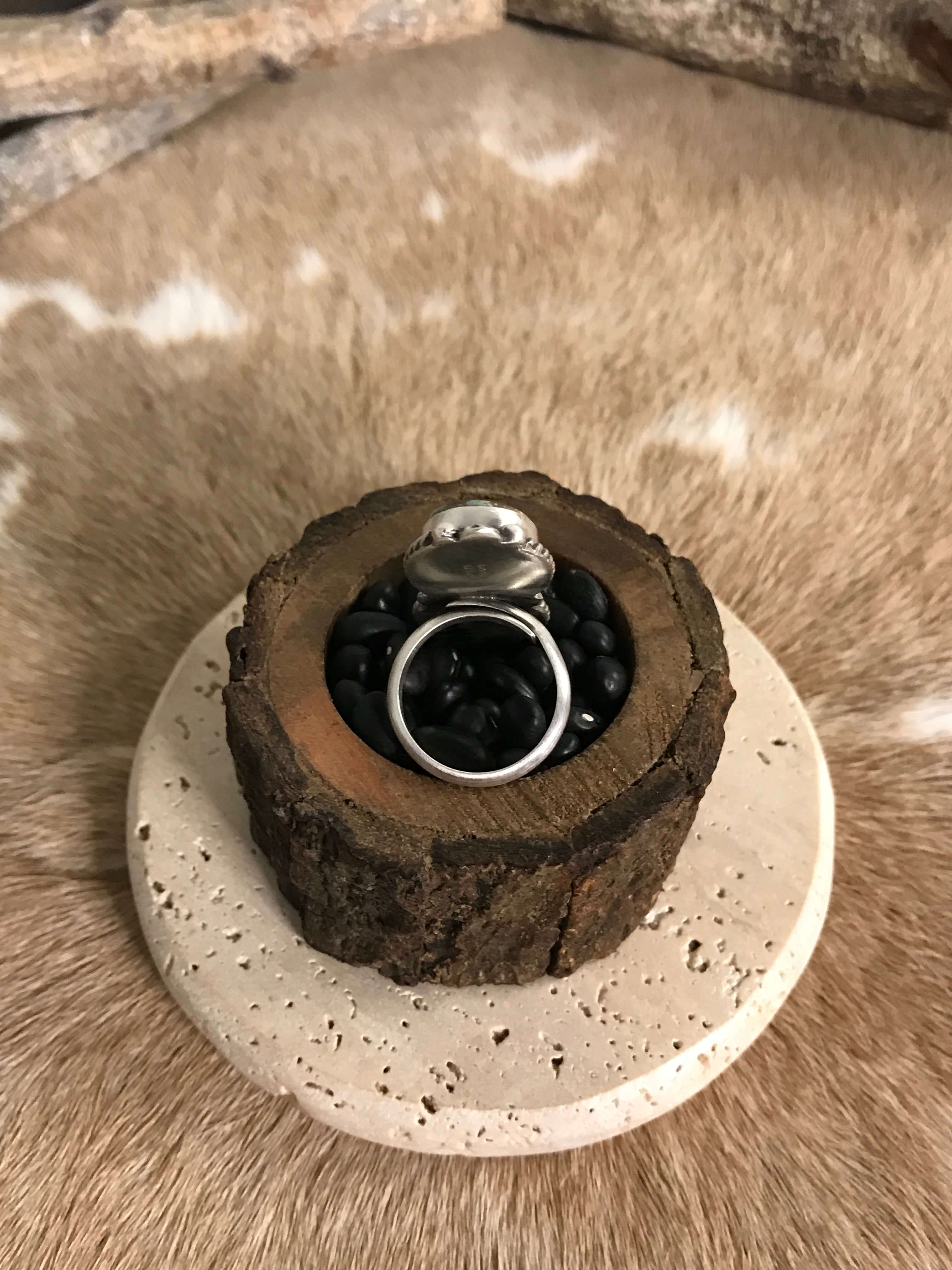 The Roanoke Adjustable Ring, 3-Rings-Calli Co., Turquoise and Silver Jewelry, Native American Handmade, Zuni Tribe, Navajo Tribe, Brock Texas