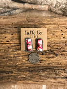 The Reid Dahlia Rose Earrings, 3-Earrings-Calli Co., Turquoise and Silver Jewelry, Native American Handmade, Zuni Tribe, Navajo Tribe, Brock Texas