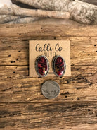 The Reid Dahlia Rose Earrings, 4-Earrings-Calli Co., Turquoise and Silver Jewelry, Native American Handmade, Zuni Tribe, Navajo Tribe, Brock Texas
