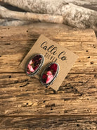 The Reid Dahlia Rose Earrings, 5-Earrings-Calli Co., Turquoise and Silver Jewelry, Native American Handmade, Zuni Tribe, Navajo Tribe, Brock Texas