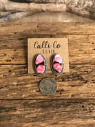 The Reid Dahlia Rose Earrings, 7-Earrings-Calli Co., Turquoise and Silver Jewelry, Native American Handmade, Zuni Tribe, Navajo Tribe, Brock Texas