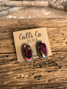 The Reid Dahlia Rose Earrings, 8-Earrings-Calli Co., Turquoise and Silver Jewelry, Native American Handmade, Zuni Tribe, Navajo Tribe, Brock Texas