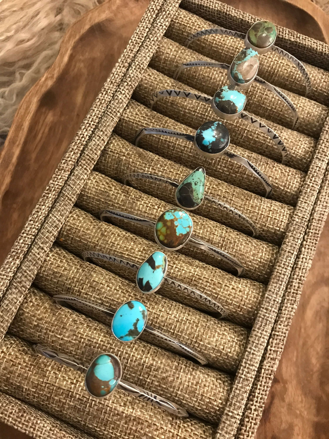 The Zillah Turquoise Cuffs-Bracelets & Cuffs-Calli Co., Turquoise and Silver Jewelry, Native American Handmade, Zuni Tribe, Navajo Tribe, Brock Texas