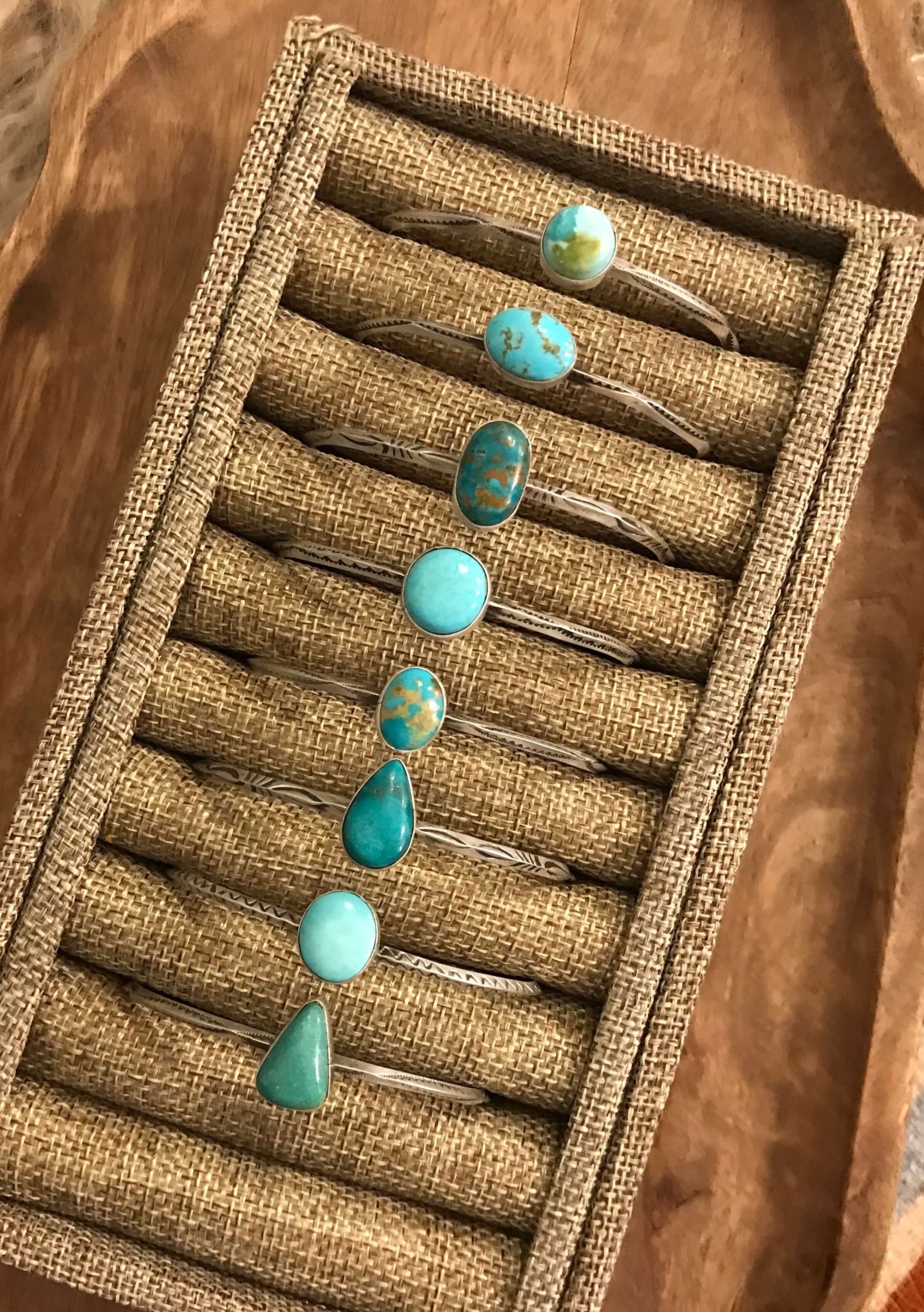 The Waverly Turquoise Cuffs-Bracelets & Cuffs-Calli Co., Turquoise and Silver Jewelry, Native American Handmade, Zuni Tribe, Navajo Tribe, Brock Texas