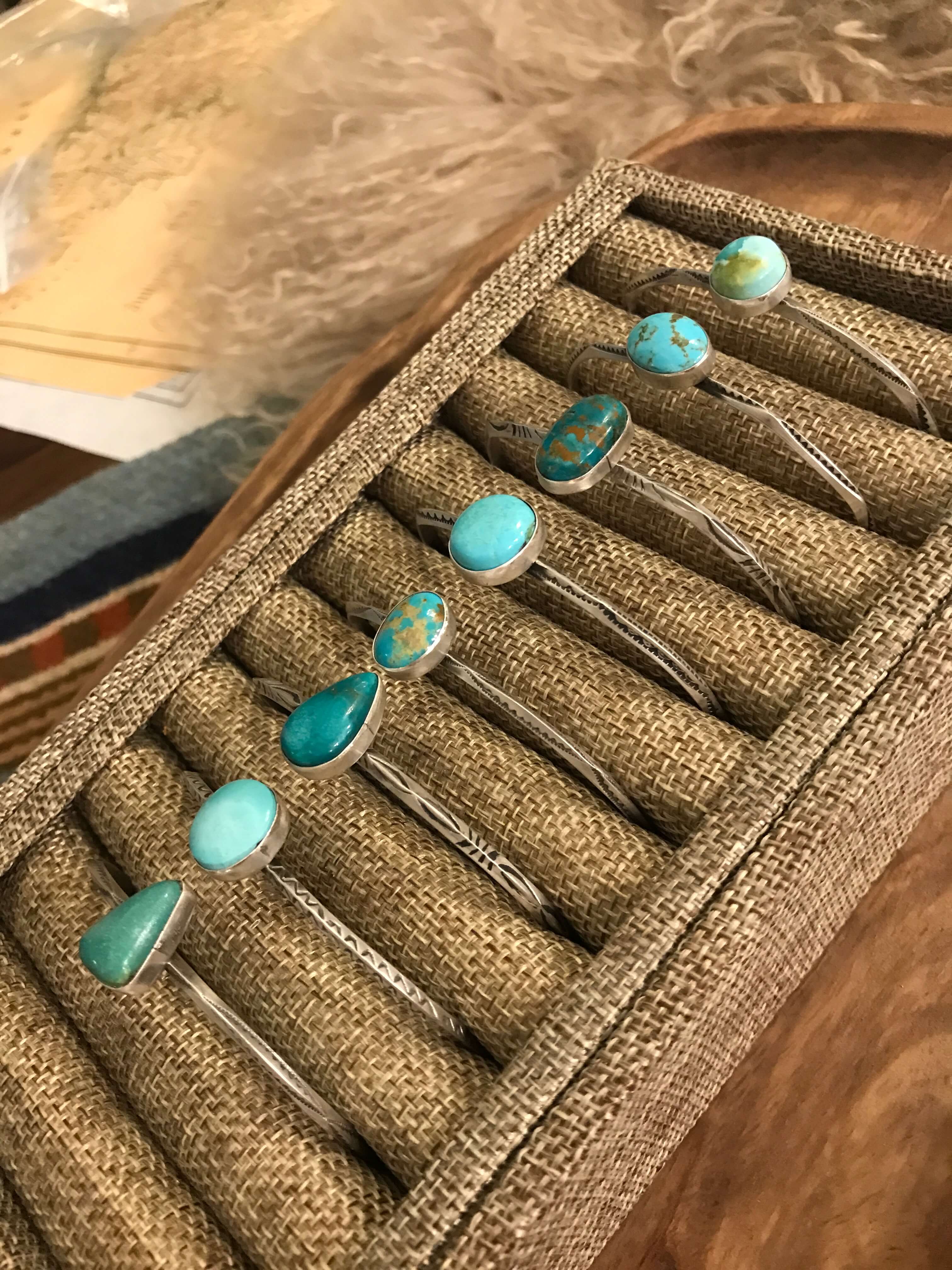 The Waverly Turquoise Cuffs-Bracelets & Cuffs-Calli Co., Turquoise and Silver Jewelry, Native American Handmade, Zuni Tribe, Navajo Tribe, Brock Texas