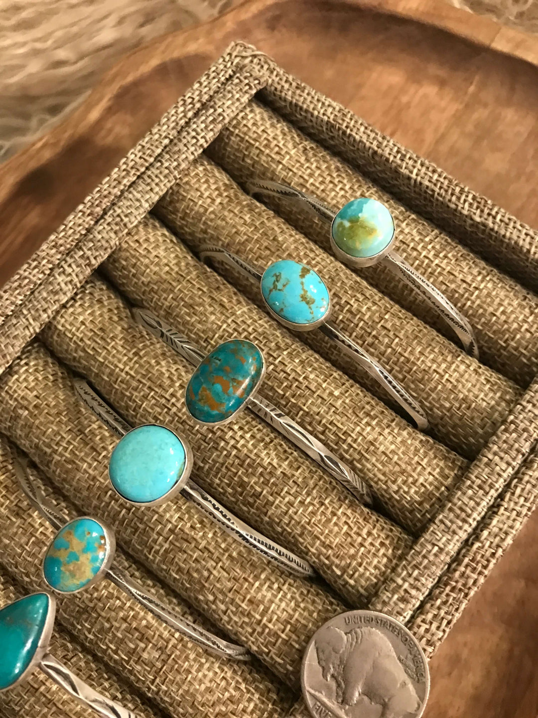 The Waverly Turquoise Cuffs-Bracelets & Cuffs-Calli Co., Turquoise and Silver Jewelry, Native American Handmade, Zuni Tribe, Navajo Tribe, Brock Texas