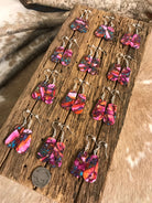 The Knight Dahlia Dangle Earrings-Earrings-Calli Co., Turquoise and Silver Jewelry, Native American Handmade, Zuni Tribe, Navajo Tribe, Brock Texas