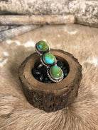The 3 Stone Adjustable Ring, 11-Rings-Calli Co., Turquoise and Silver Jewelry, Native American Handmade, Zuni Tribe, Navajo Tribe, Brock Texas