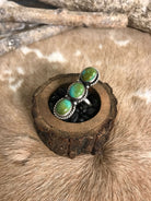The 3 Stone Adjustable Ring, 11-Rings-Calli Co., Turquoise and Silver Jewelry, Native American Handmade, Zuni Tribe, Navajo Tribe, Brock Texas