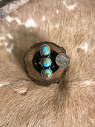 The 3 Stone Adjustable Ring, 12-Rings-Calli Co., Turquoise and Silver Jewelry, Native American Handmade, Zuni Tribe, Navajo Tribe, Brock Texas