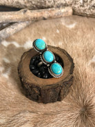 The 3 Stone Adjustable Ring, 17-Rings-Calli Co., Turquoise and Silver Jewelry, Native American Handmade, Zuni Tribe, Navajo Tribe, Brock Texas