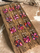 The Dalton Dahlia Dangle Earrings-Earrings-Calli Co., Turquoise and Silver Jewelry, Native American Handmade, Zuni Tribe, Navajo Tribe, Brock Texas