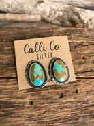 The Turquoise Studs, 42-Earrings-Calli Co., Turquoise and Silver Jewelry, Native American Handmade, Zuni Tribe, Navajo Tribe, Brock Texas