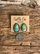 The Turquoise Studs, 42-Earrings-Calli Co., Turquoise and Silver Jewelry, Native American Handmade, Zuni Tribe, Navajo Tribe, Brock Texas
