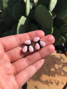 The Willacy Pink Conch Earrings, 3-Earrings-Calli Co., Turquoise and Silver Jewelry, Native American Handmade, Zuni Tribe, Navajo Tribe, Brock Texas