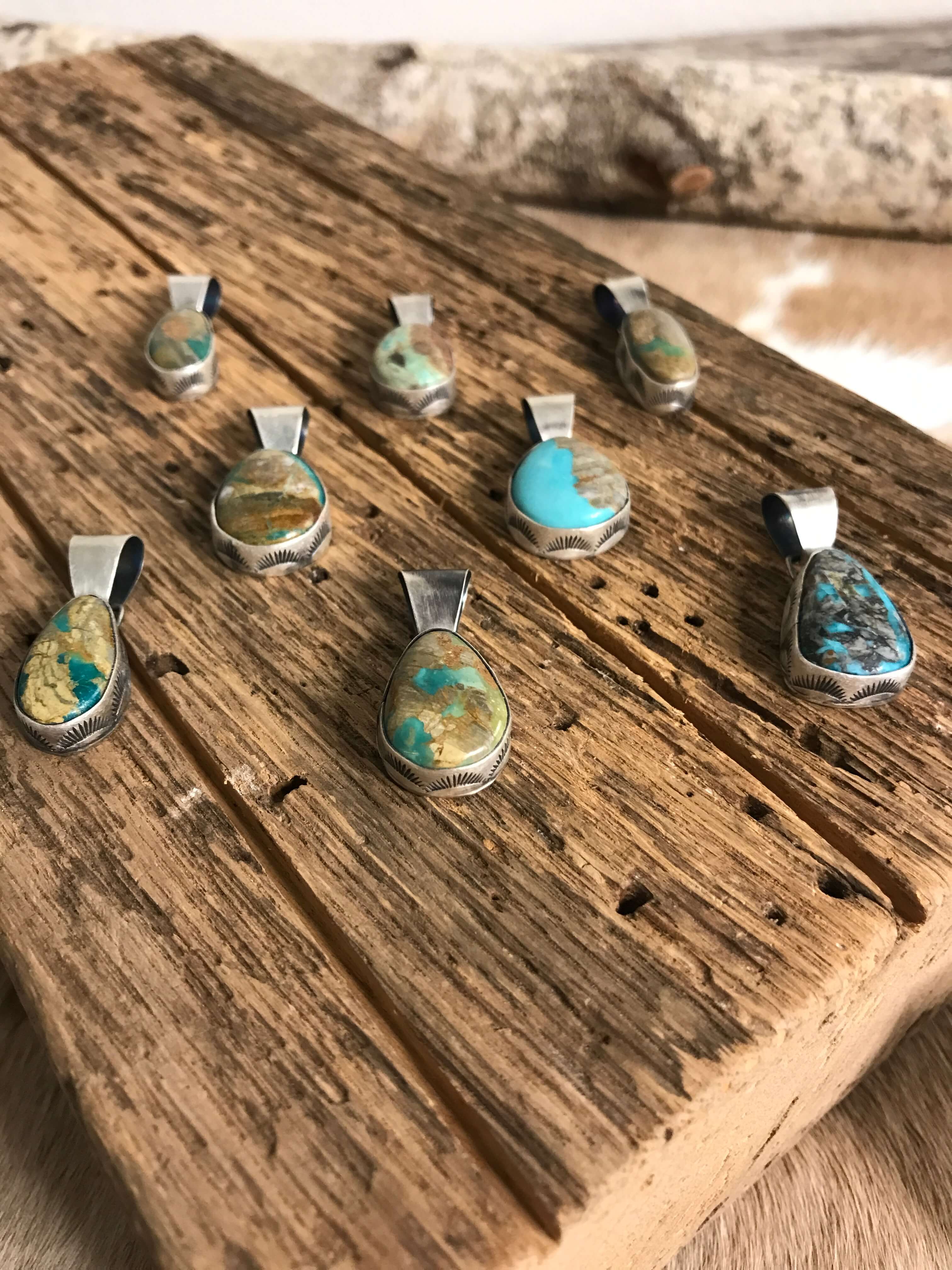 The Neiko Pendants-Pendants-Calli Co., Turquoise and Silver Jewelry, Native American Handmade, Zuni Tribe, Navajo Tribe, Brock Texas