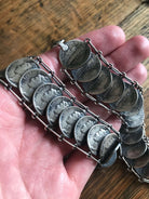 The Delaney Coin Link Bracelets-Bracelets & Cuffs-Calli Co., Turquoise and Silver Jewelry, Native American Handmade, Zuni Tribe, Navajo Tribe, Brock Texas