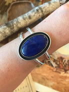 The Walker Lapis Cuff, 5-Bracelets & Cuffs-Calli Co., Turquoise and Silver Jewelry, Native American Handmade, Zuni Tribe, Navajo Tribe, Brock Texas