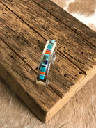 The Wolfforth Inlay Cuff-Bracelets & Cuffs-Calli Co., Turquoise and Silver Jewelry, Native American Handmade, Zuni Tribe, Navajo Tribe, Brock Texas