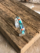 The Wolfforth Inlay Cuff-Bracelets & Cuffs-Calli Co., Turquoise and Silver Jewelry, Native American Handmade, Zuni Tribe, Navajo Tribe, Brock Texas