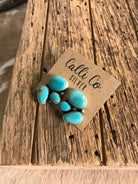 The Tempe Turquoise Cluster Earrings, 13-Earrings-Calli Co., Turquoise and Silver Jewelry, Native American Handmade, Zuni Tribe, Navajo Tribe, Brock Texas